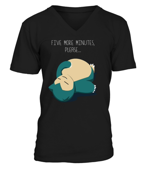 Snorlax Five More Minutes Please Mens V-Neck T-shirt