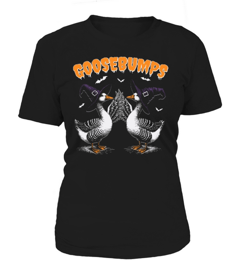 0502 Goosebumps Halloween Witch Goose D Color Women's T-Shirt
