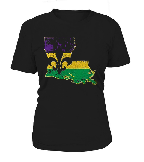 Mardi Gras Louisiana Fleur De Lis Raw Edge Women's T-Shirt