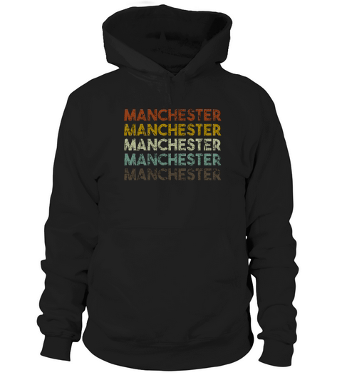 Manchester, New Hampshire Retro Vintage T-shirt Hoodie Unisex