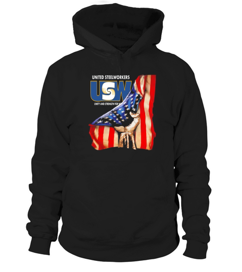 United Steelworkers Unity And Strength For Workers American Flag - Unisex Long Sleeve Hoodie Unisex
