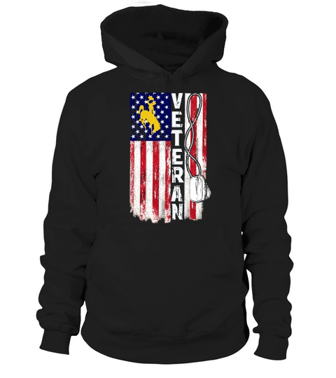 Wyoming Cowboys Veteran Veteran Flag Apparel T-Shirt Unisex Hoodie Unisex