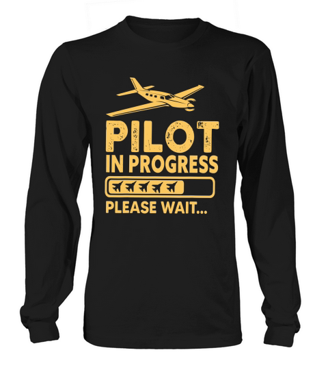 Kids Pilot In Progress Future pilot Airplanes Long sleeved Unisex