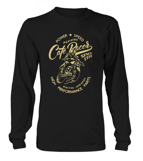 Racing Vintage Cafe Racer Motorcycle T Shirt Long sleeved Unisex