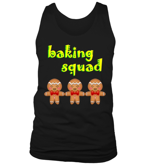 Baking Squad. Funny Gingerbread Men Cookies. Xmas. Tank Top Unisex