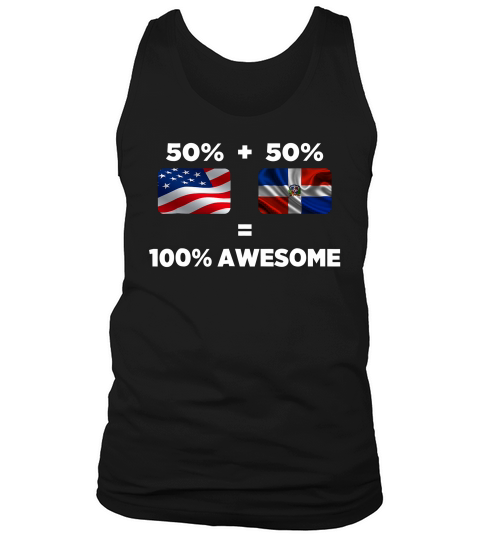 Dominican American Half Dominican Half America Flag T-shirt Tank Top Unisex