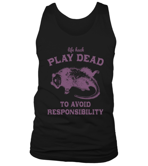 Life hack Play Dead To Avoid L Purple Tank Top Unisex