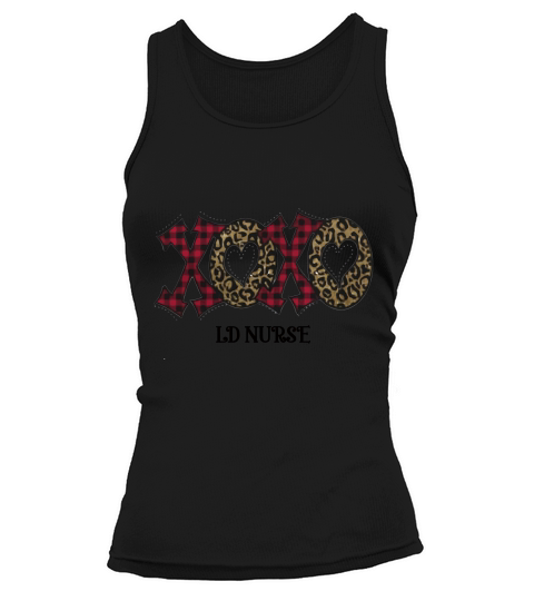 Xoxo Ld Nurse Red Buffalo Leopard Plaid Proud Nurse Job Title Tank top Woman