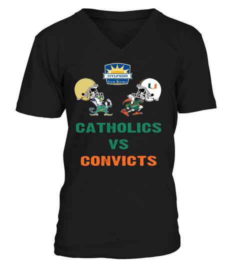 Catholics Vs. Convicts 1988 Classic T Shirt Vintage V-Neck T-shirt