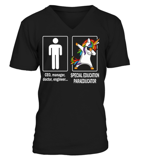 Special Education Paraeducator V-Neck T-shirt