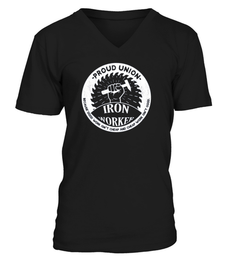 Union Worker Iron Worker V-Neck T-shirt