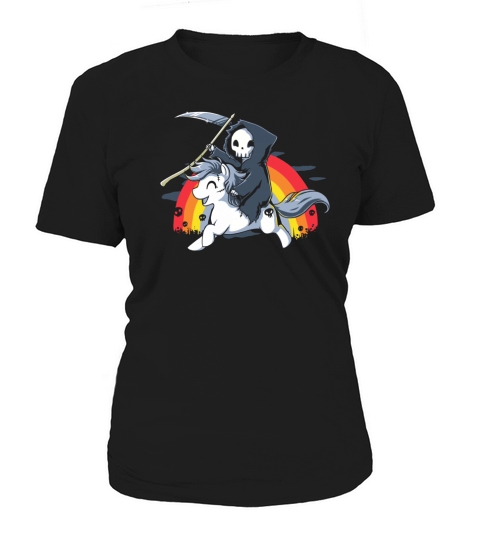 Death Is Magic - Unicorn Grim Reaper Rainbow Women's T-Shirt