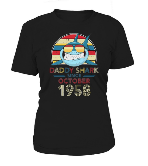 Mens Retro Vintage Daddy Shark Since October 1958 Women's T-Shirt