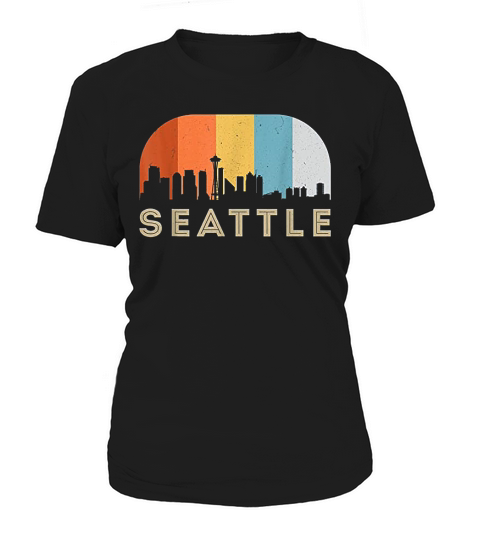 Seattle Washington Vintage Skyline Women's T-Shirt