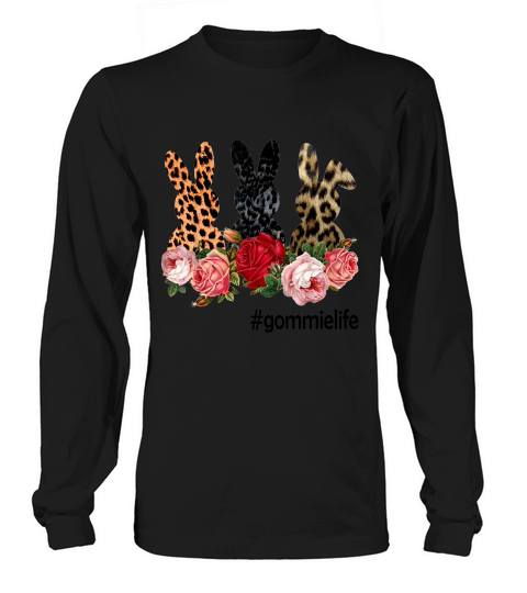 Cute Bunny Flowers Gommie Life Happy Easter Sunday Floral Leopard Plaid Women Gift Long sleeved Unisex