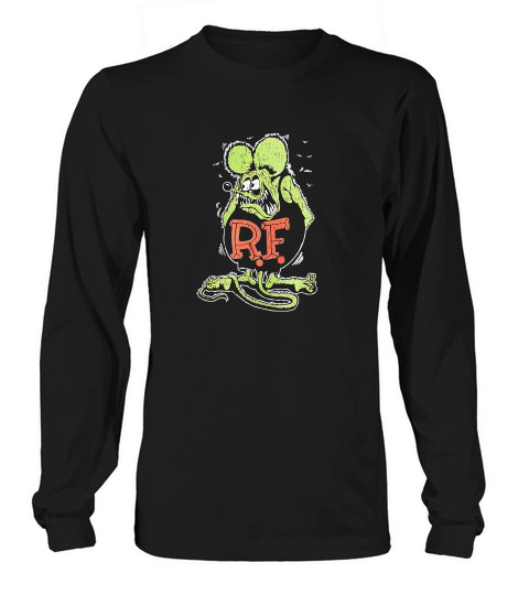 Mens Ratfink Distressed Vintaged Graphic Long sleeved Unisex