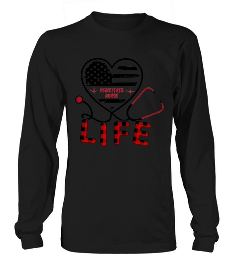 Registered Nurse Us Flag Heart Long sleeved Unisex
