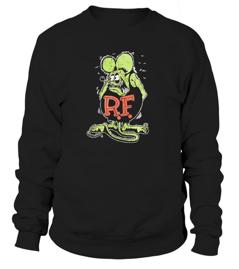Mens Ratfink Distressed Vintaged Graphic Sweatshirt Unisex