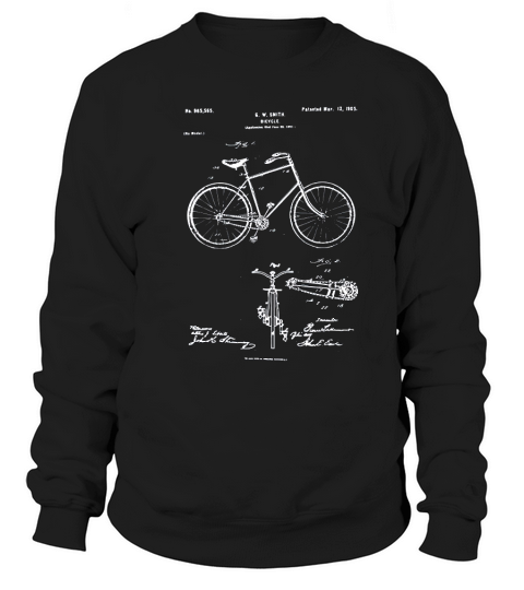 Vintage Patent Print 1900 Bicycle Sweatshirt Unisex