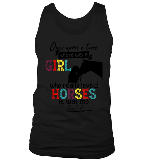 A Girl Who Really Loved Horses Girl Horseback Gift T-Shirt Unisex Tank Top Unisex