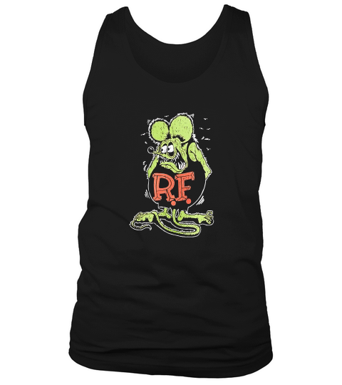 Mens Ratfink Distressed Vintaged Graphic Tank Top Unisex