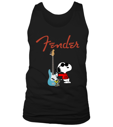 Snoopy Guitar Player Fender Tank Top Unisex