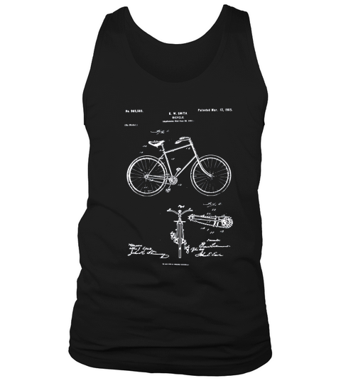 Vintage Patent Print 1900 Bicycle Tank Top Unisex