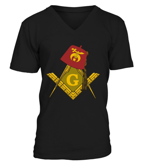 shriners masons logo V-Neck T-shirt