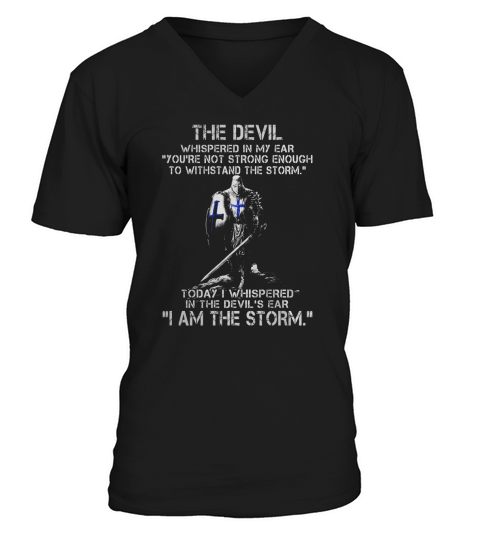 Warrior Shirt - I AM THE STORM - KNIGHTS TEMPLAR - Warrior V-Neck T-shirt