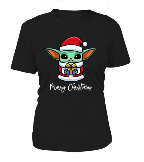 Baby Yoda Christmas T-Shirt Disney Christmas Funny Gift Women's T-Shirt