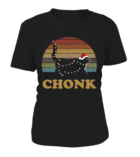 Cat Chonk Christmas Light Vintage Women's T-Shirt