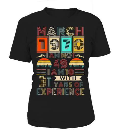 March 1970 Experience Awesome Vintage Birthday Gift T-shirt Women's T-Shirt
