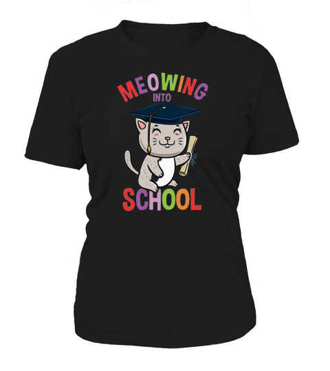 moewing into school cat back to school Women's T-Shirt