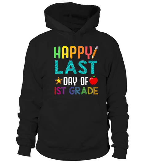 Happy Last Day Of 1st Grade With Apple Pencil Boys T-shirt Hoodie Unisex