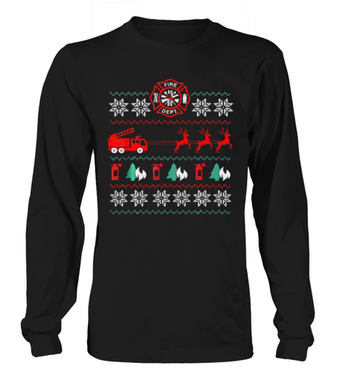 Fire Department Christmas Long sleeved Unisex