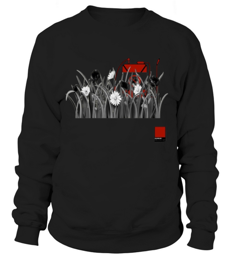 POPPY RED   full black by COLORBLIND WorldView Sweatshirt Unisex