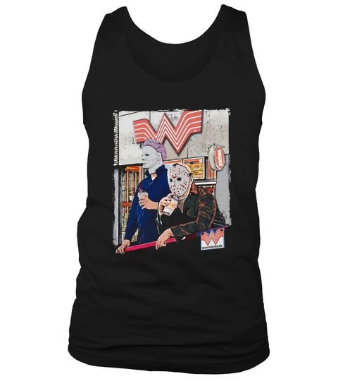 Michael Myers and Jason Voorhees drinking Whataburger Tank Top Unisex