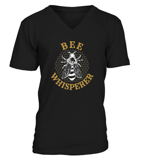 Bee Whisperer Beekeeper Gift Honey Pollen Funny V-Neck T-shirt
