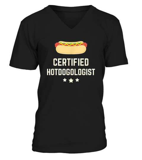 Certified Hotdogolist Hot Dog V-Neck T-shirt