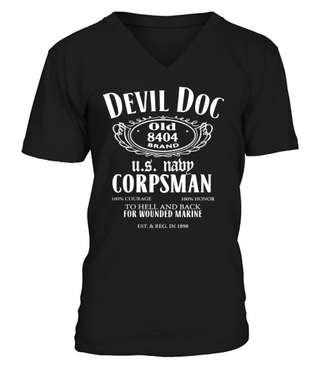 Corpsman - Devil Doc 8404 T Shirt V-Neck T-shirt