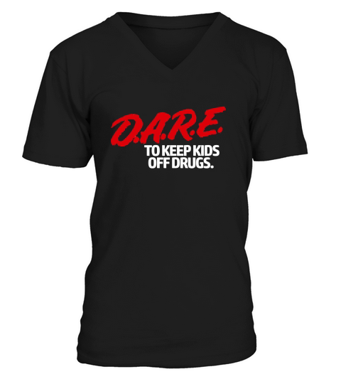 D.a.r.e. (Dare) Vintage 90s Logo - T Shirt V-Neck T-shirt