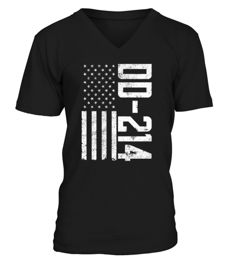 dd 214 american flag dd214 alumni military veteran V-Neck T-shirt