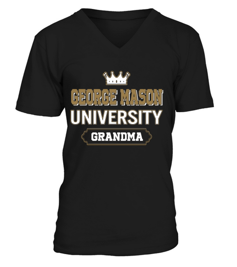 George Mason University Grandma Great Gift For Grandparents V-Neck T-shirt