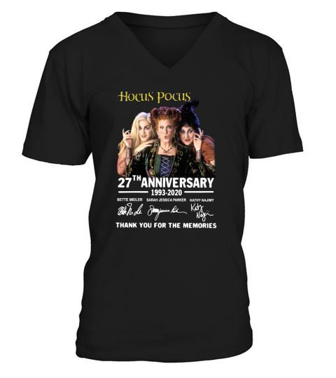Hocus pocus 27th anniversary 1993 2020 thank you for the memories signatures V-Neck T-shirt