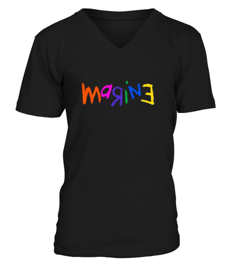 marine crayon  colorful art V-Neck T-shirt