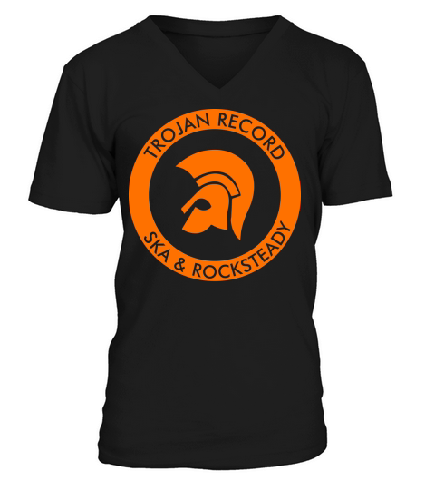 Trojan records Circle Logo V-Neck T-shirt