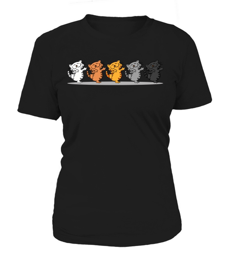 Adorable Cute Happy Funny Silly Line Dancing Cat Women's T-Shirt