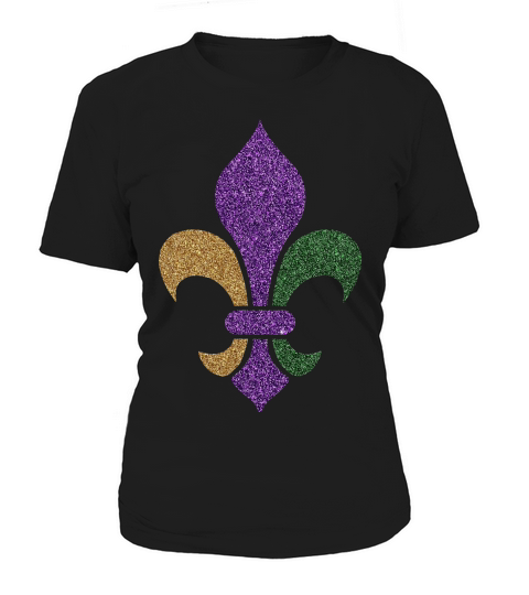 Fleur De Lis Glitter Effect Mardi Gras 2018 1 T-shirt Women's T-Shirt