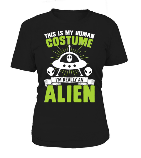 Vintage UFO Alien this is my Human costume Alien Women's T-Shirt