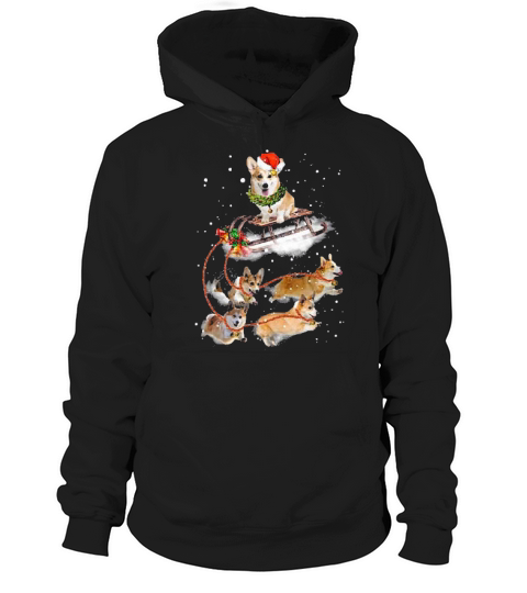 Santa Corgi Christmas Hoodie Unisex